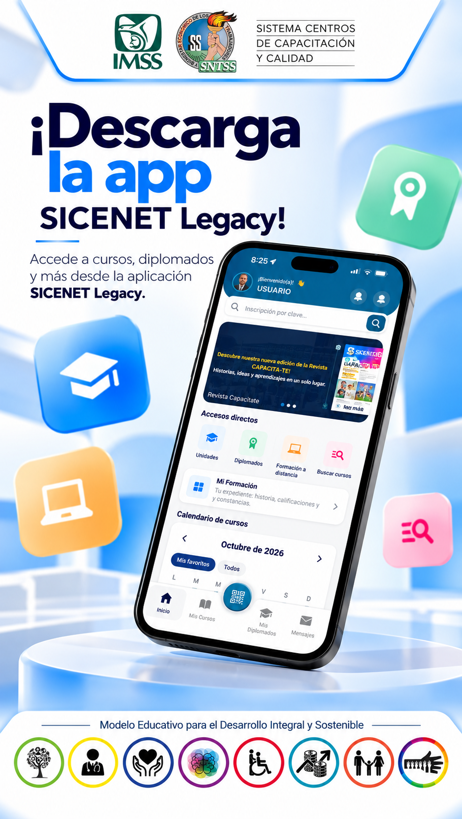 Tu formación, en tus manos: accede a cursos, diplomados y más desde la aplicación SICENET.